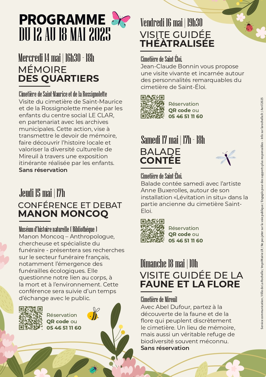 PRINTEMPS DES CIMETIERES DU 12 AU 18 MAI
